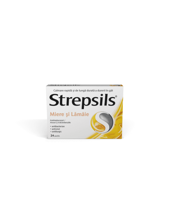 Strepsils Miere și Lămâie, 24 pastile