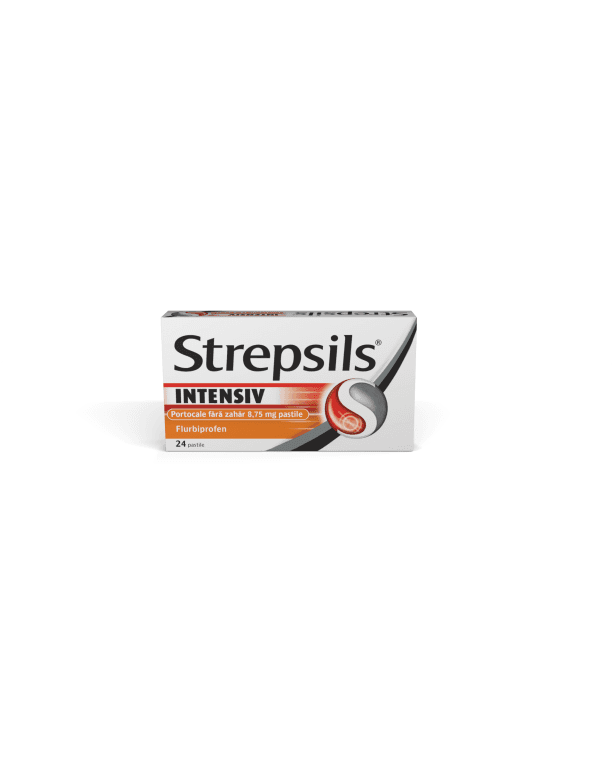 Strepsils Intensiv Portocale fără zahăr, 24 pastile