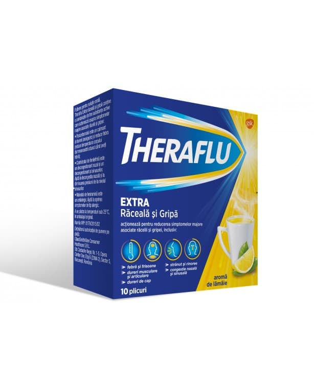 Theraflu Extra Raceala si Gripa 650 mg/20 mg/10 mg