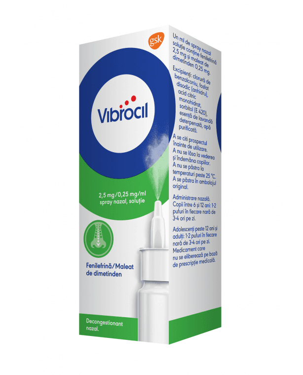 Vibrocil 2,5 mg/0,25 mg/ml x 1 Spray Naz.,Sol. 15ml