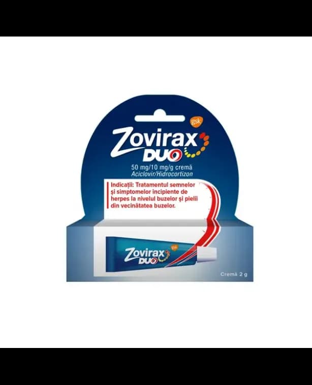Zovirax Duo crema 50 mg/10mg/g, 2g, GSK