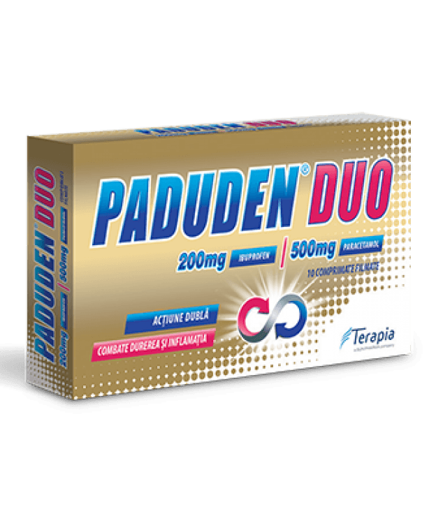 Paduden Duo 200 mg/500 mg x 10 compr. filmate.