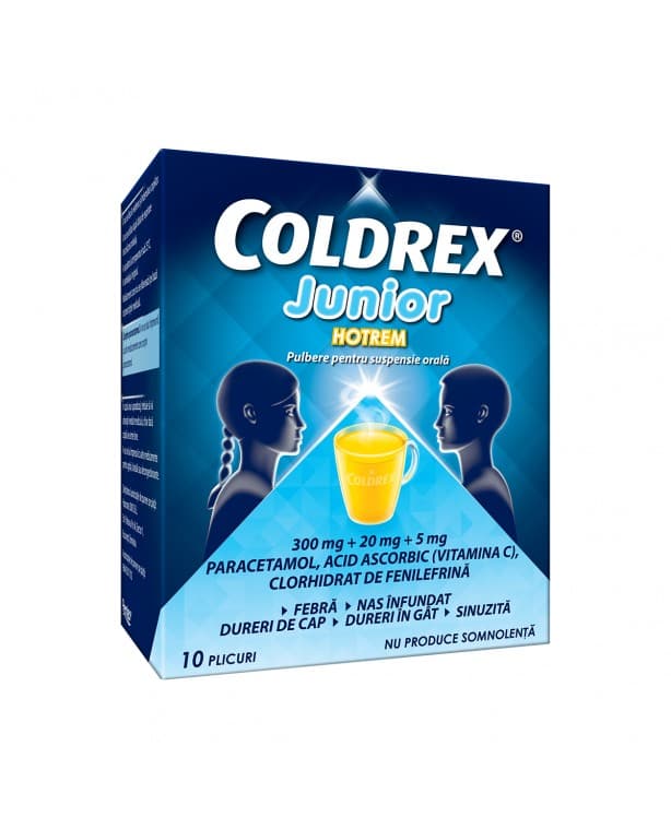 Coldrex Junior Hotrem 300 mg+20 mg+5 mg x 10 plicuri