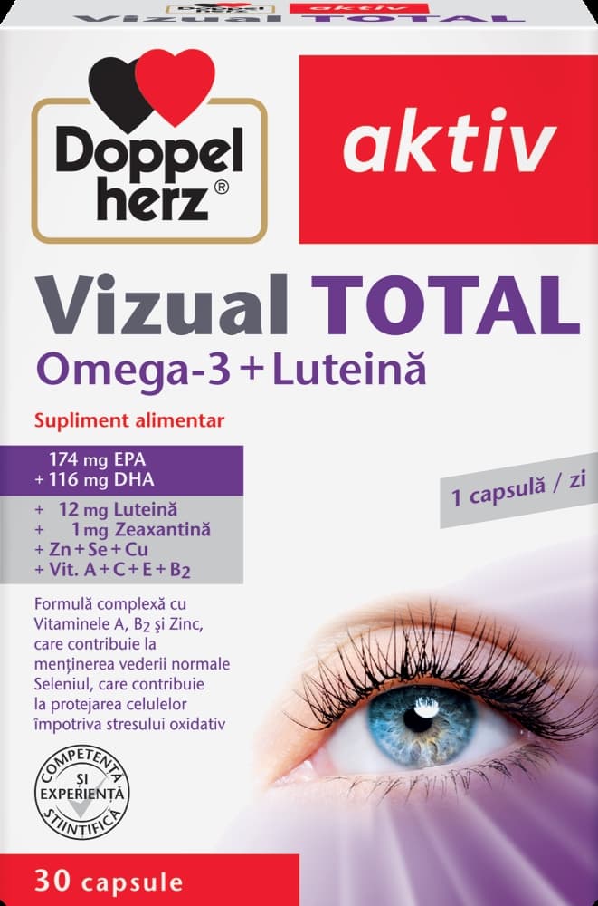 Vizual Total cu Omega 3 si Luteina Aktiv, 30 capsule, Doppelherz