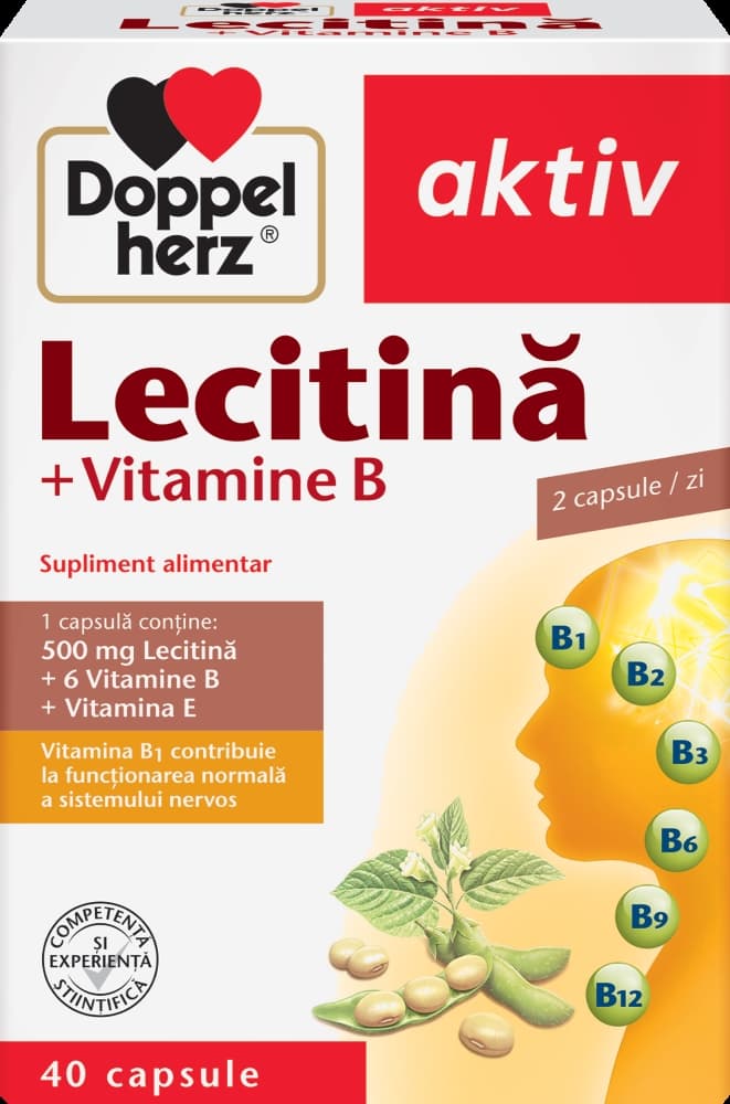Lecitina+Vitamina B 40 capsule Doppelherz