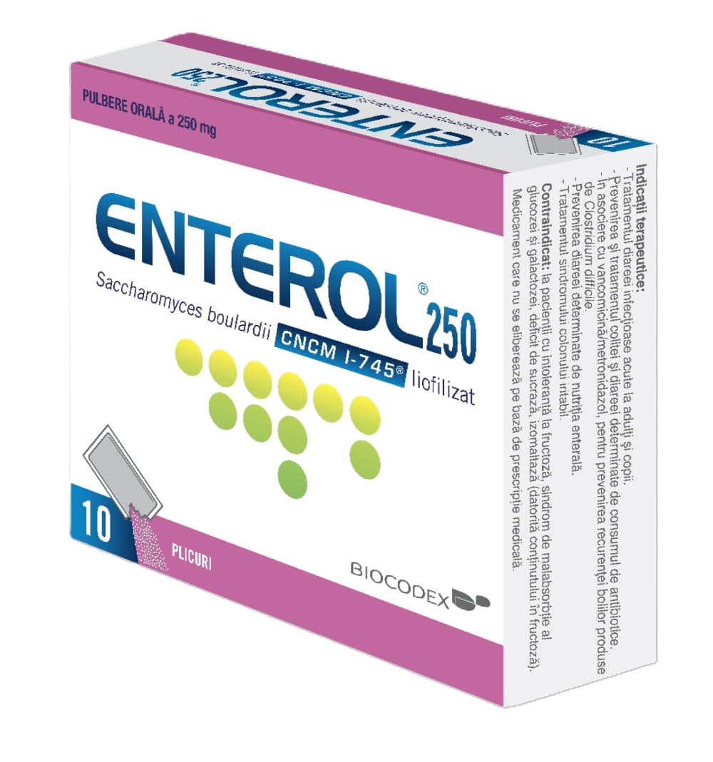 Enterol 250 mg 10plicuri