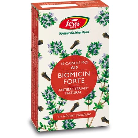 Biomicin Forte 15 capsule, Fares