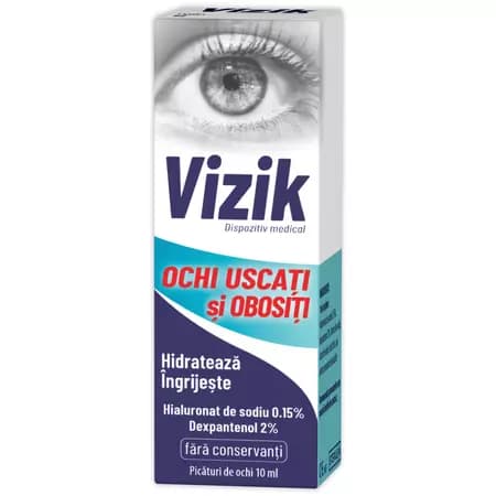 Vizik pentru ochi uscati si obositi, 10 ml, Zdrovit