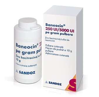 Baneocin pulbere cutanata 10g Sandoz