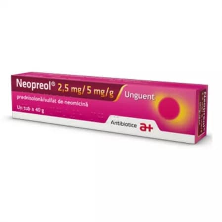 Neopreol unguent 2.5mg/5mg/g, 40g, Antibiotice SA