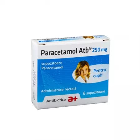 Paracetamol Atb. 250 mg, 6 supoz., Antibiotice SA