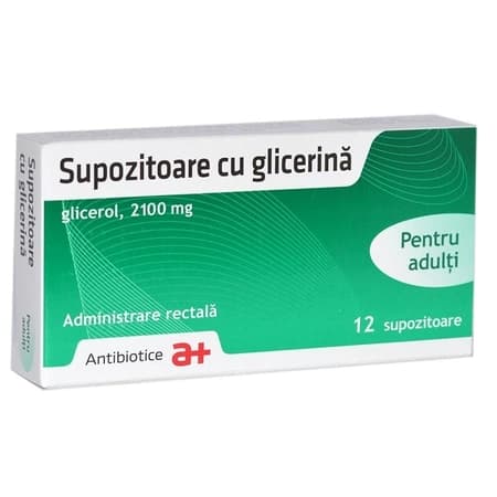 Supozitoare cu glicerina pentru adulti x 12 , Antibiotice SA