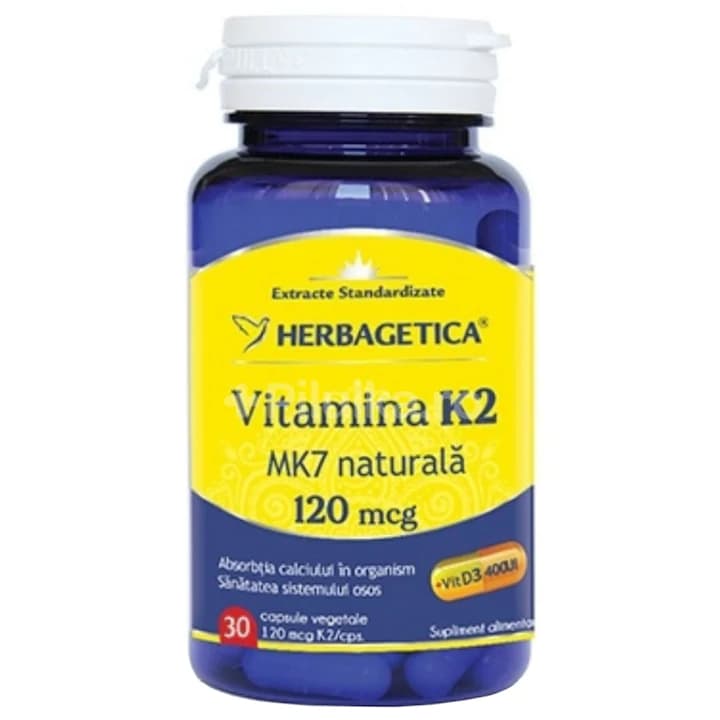 Vitamina K2, 30 caps., Herbagetica