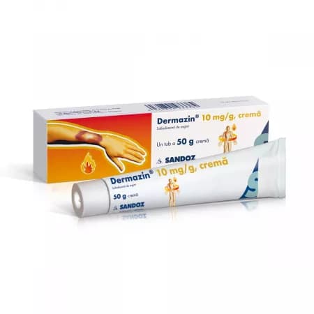 Dermazin cremă, 10mg/g, 50 g, Sandoz